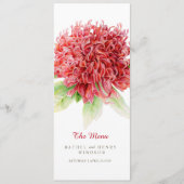 Waratah rouge fleurs autochtones australien menu m (Devant)