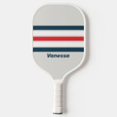 Warbird Across Striping met naam Pickleball Paddle (Achterkant)
