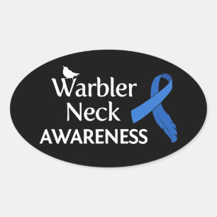 Warbler Neck Awareness Ovale Sticker