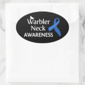 Warbler Neck Awareness Ovale Sticker (Tas)