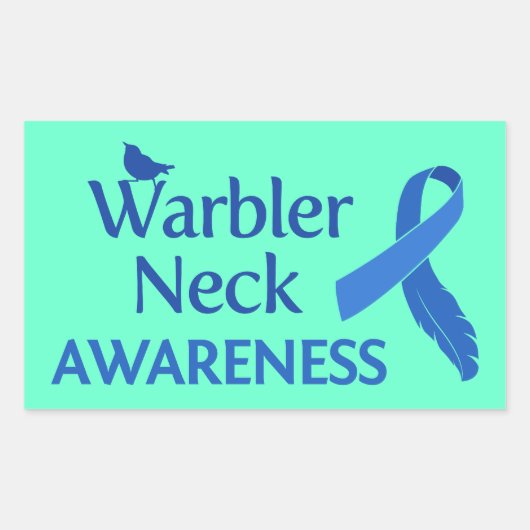 Warbler Neck Awareness Rechthoekige Sticker (Voorkant)