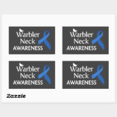 Warbler Neck Awareness Rechthoekige Sticker (Vel)