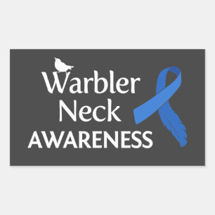 Warbler Neck Awareness Rechthoekige Sticker