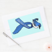 Warbler Neck Ribbon Cerulean Rechthoekige Sticker (Envelop)