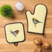 Warblers Gele Pot Holder Set (Top down)