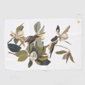 Warbling Flycatcher Kingbird  Audubon art Golfhanddoek (Horizontaal)