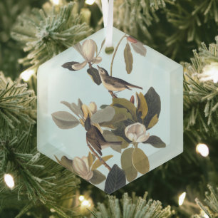 Warbling Flycatcher Kingbird Audubon Glas Ornament