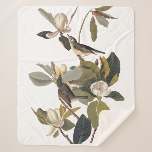 Warbling Flycatcher Kingbird  Audubon Sherpa Deken (Voorkant)