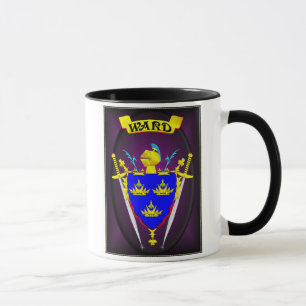 WARD IRISH FAMILY HERALDIC SHIELD/CREST MOK