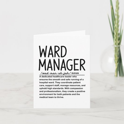 Ward-manager Kaart (Voorkant)