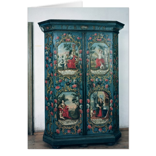 Wardrobe versierd met scènes van de vier (Voorkant)