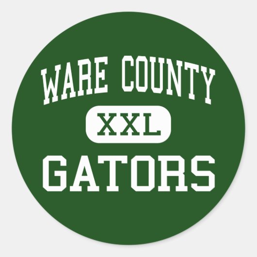 Ware County - Gators - Hoge Weg - Georgia Ronde Sticker (Voorkant)