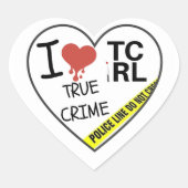 WARE CRIMINALITEITSSTICKERS IRL PODCAST HART STICKER (Voorkant)