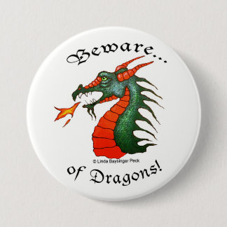 Ware Dragons White Ronde Button 7,6 Cm