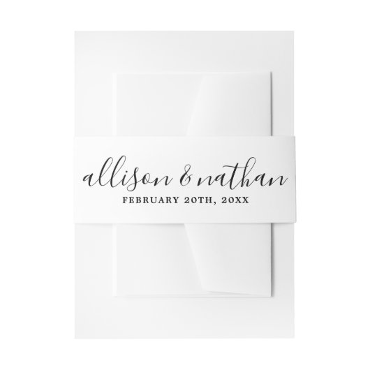 Ware eenvoud 1 bruid en bruidegom bruiloft uitnodigingen wikkel (Voorkant Voorbeeld)
