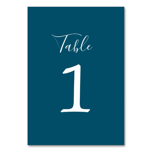 Ware eenvoud 1 Bruiloft Neptunus Tafelnummer (Voorkant)