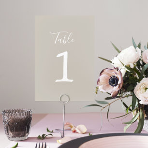 Ware eenvoud 1 Bruiloft Oester Tafel Nummer Kaart