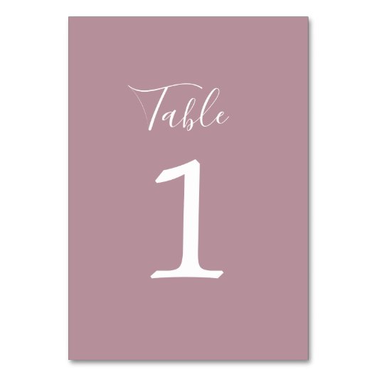 Ware eenvoud 1 Bruiloft Tafelnummer (Achterkant)