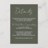 Ware eenvoud 3 Script Minimale Camo Groen Informatiekaartje (Voorkant)