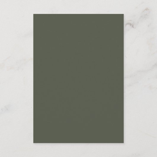 Ware eenvoud 3 Script Minimale Camo Groen Informatiekaartje (Achterkant)