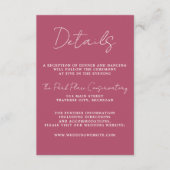 Ware eenvoud 3 Script Minimale Mulberry bruiloft Informatiekaartje (Voorkant)