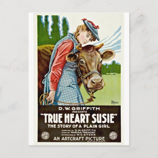  Ware Hart Susie Silent Hollywood Film Briefkaart (Voorkant)