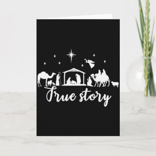 Ware Kerst Geschenk Religieus Kerststalletje Kaart