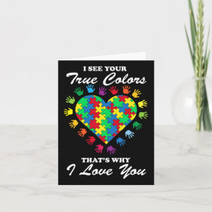 Ware kleuren - Harde Puzzle Cool Autisme Awareness Kaart