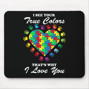 Ware kleuren - Harde Puzzle Cool Autisme Awareness Muismat