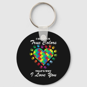 Ware kleuren - Harde Puzzle Cool Autisme Awareness Sleutelhanger