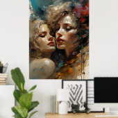 Ware Lesbische Liefde Poster (Thuiskantoor)