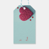 Ware liefde Bloem - Hart Cadeaulabel (Achterkant)