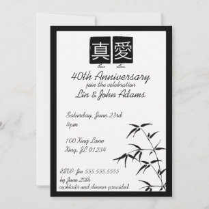 "Ware Liefde" Chinese verjaardagsfeest uitnodiging
