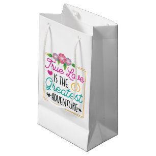 Ware liefde grootste avontuur verlovingsfeest klein cadeauzakje