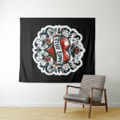 Ware liefde hart Tattoo look artistiek Wandkleed (In Situ (horizontaal))