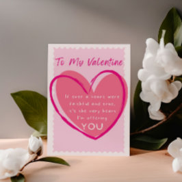 Ware Liefde Offering Met Hart Valentijnsdag Briefkaart