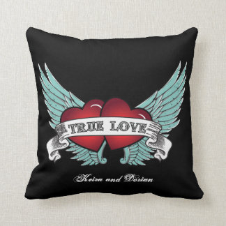 Ware liefde Rockabilly Gevleugeld Hart Kussen