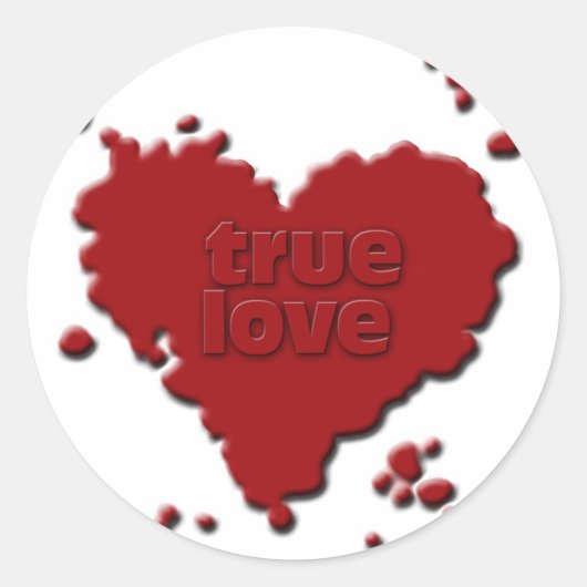 ware liefde ronde sticker (Voorkant)
