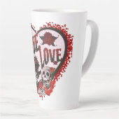 Ware liefde schedel paar latte mok (Rechterhoek)