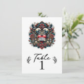 Ware Liefde Skelet Hart Tattoo Tafelnummer (Staand voorkant)