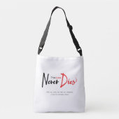 Ware liefde sterft nooit crossbody tas (Achterkant)