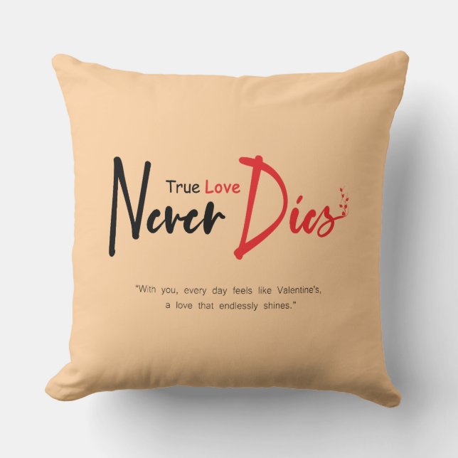 Ware liefde sterft nooit kussen (Voorkant)