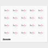 Ware liefde sterft nooit ronde sticker (Vel)