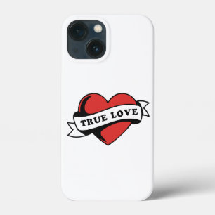 Ware Liefde Tattoo Hart Klassiek Romance ontwerp iPhone 13 Mini Hoesje