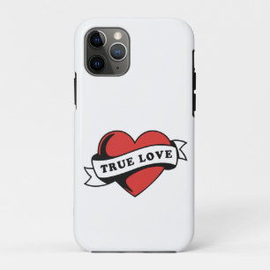 Ware Liefde Tattoo Hart Klassiek Romance ontwerp iPhone 11 Pro Hoesje