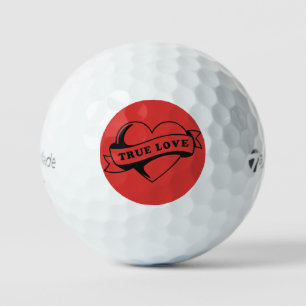Ware Liefde Tattoo Hart Klassiek Romance ontwerp Golfballen