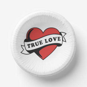 Ware Liefde Tattoo Hart Klassiek Romance ontwerp Papieren Kommen