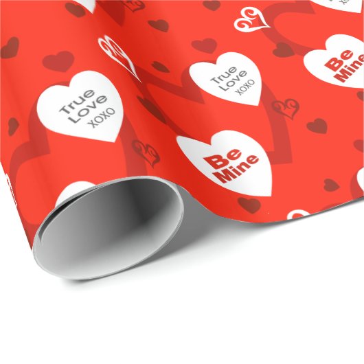 Ware Liefde Valentijnsharten Cadeaupapier (Rol Hoek)