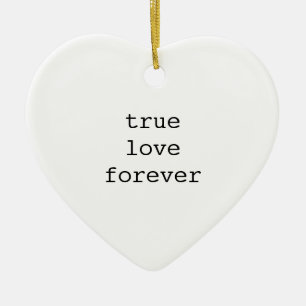 Ware Liefde Voor eeuwig Uw Initialen Valentijn Keramisch Ornament
