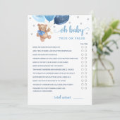 Ware of onware feiten Baby shower partij spel Kaar Kaart (Staand voorkant)